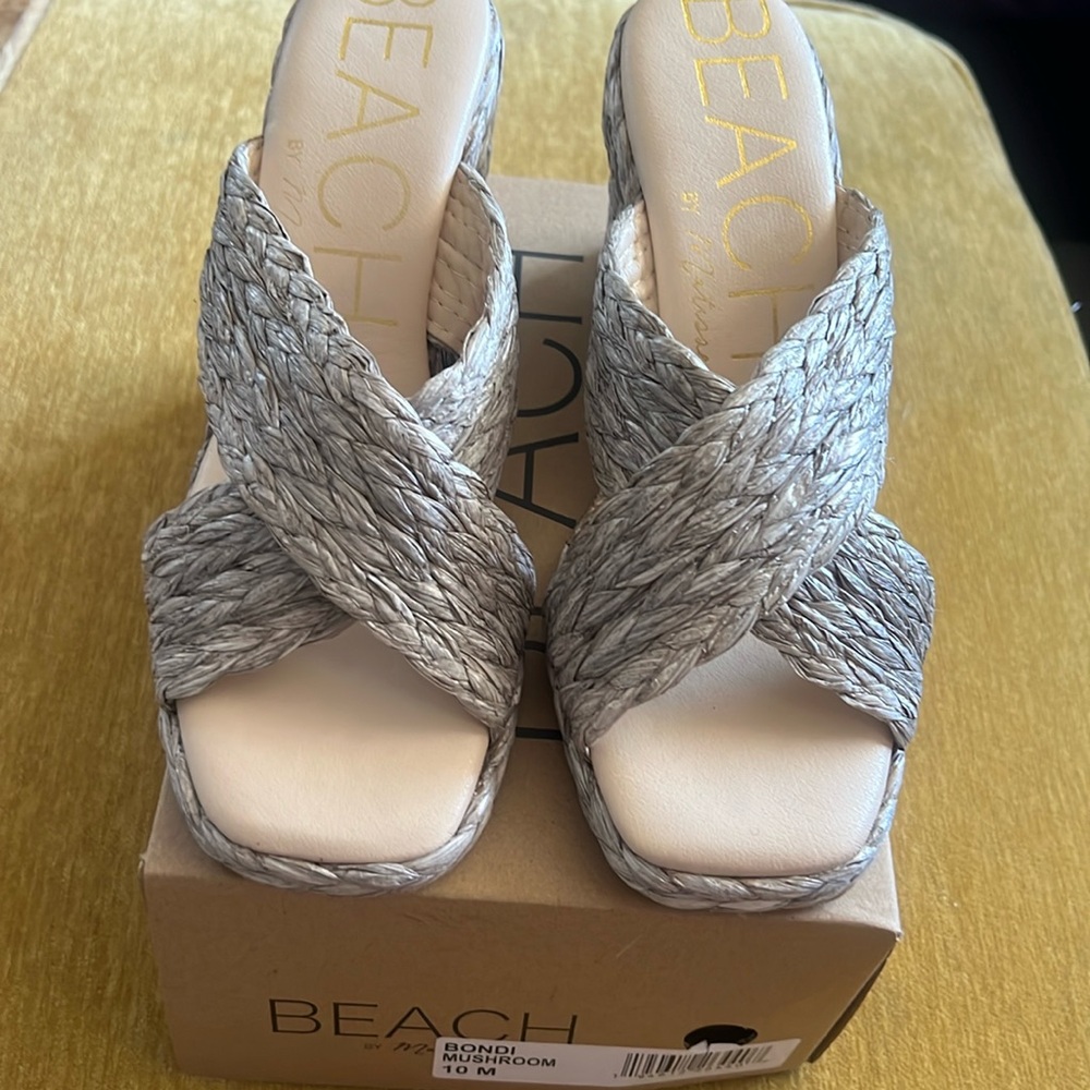 New in Box Beach by Matisse wedge sandals size 10